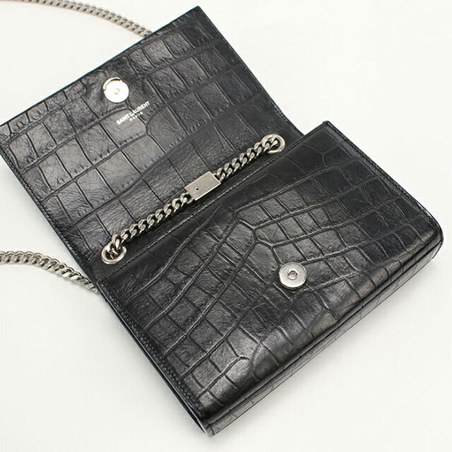 中古 サンローラン ショルダーバッグ レディース ブランド SAINT LAURENT チェーン レザー 354120 ブラック USDSL108577011