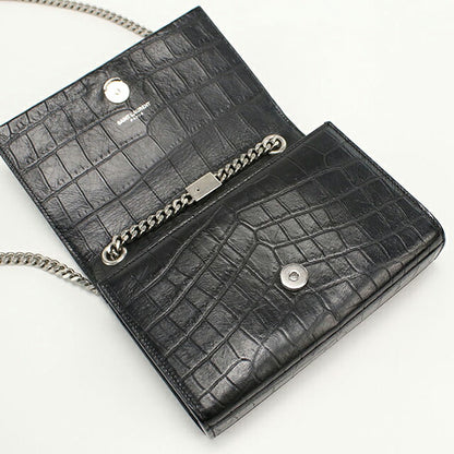 中古 サンローラン ショルダーバッグ レディース ブランド SAINT LAURENT チェーン レザー 354120 ブラック USDSL108577011