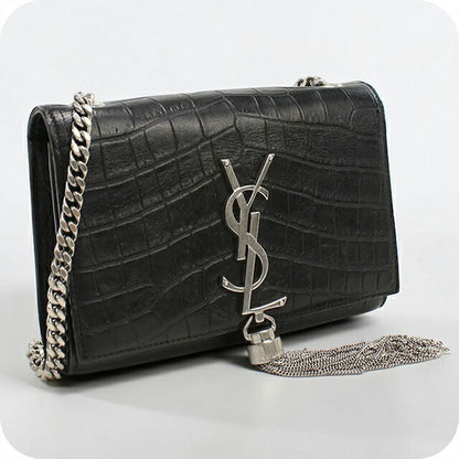 中古 サンローラン ショルダーバッグ レディース ブランド SAINT LAURENT チェーン レザー 354120 ブラック USDSL108577011