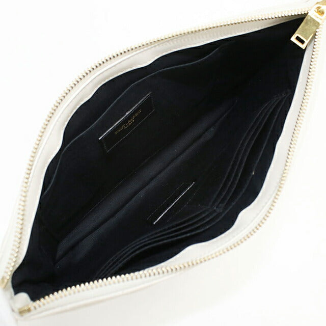 Used Saint Laurent clutch bag ladies brand SAINT LAURENT monogram leather 59193 white USDSL108704011