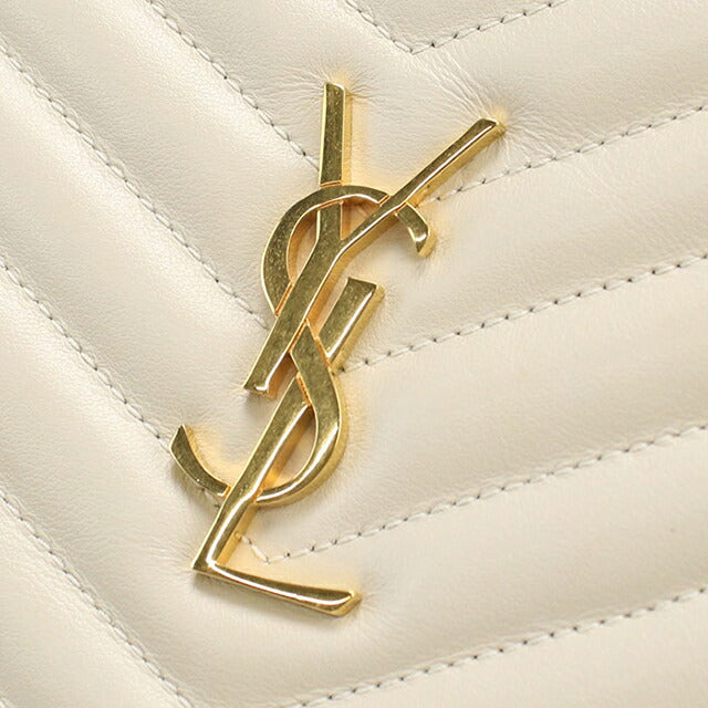 Used Saint Laurent clutch bag ladies brand SAINT LAURENT monogram leather 59193 white USDSL108704011