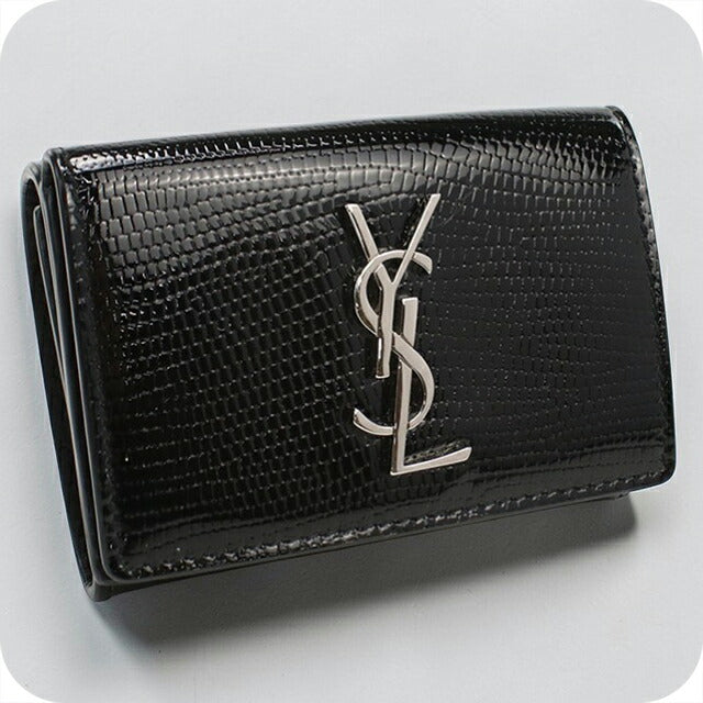 中古 サンローラン 三つ折り財布 三折財布 レディース ブランド SAINT LAURENT 517378 ブラック USDSL108787011