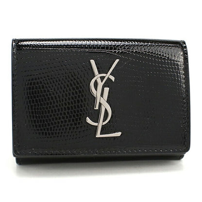 中古 サンローラン 三つ折り財布 三折財布 レディース ブランド SAINT LAURENT 517378 ブラック USDSL108787011