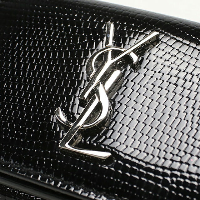 中古 サンローラン 三つ折り財布 三折財布 レディース ブランド SAINT LAURENT 517378 ブラック USDSL108787011