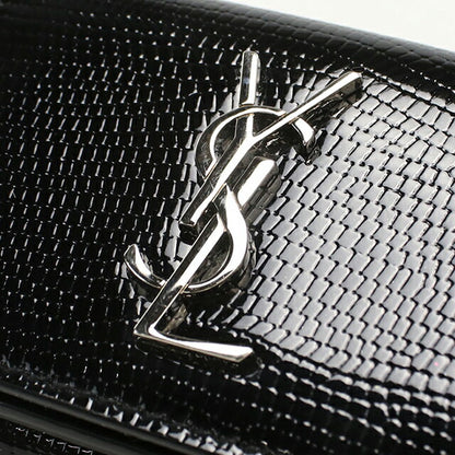 中古 サンローラン 三つ折り財布 三折財布 レディース ブランド SAINT LAURENT 517378 ブラック USDSL108787011