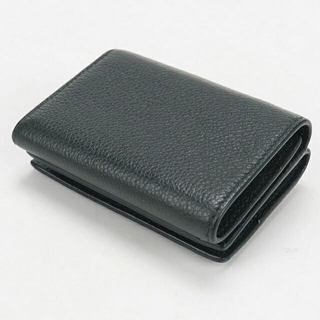 サンローラン 三つ折り財布 タイニー オリガミ キャビアスキン ロゴ型押し 黒 国内即発 SAINT LAURENT YSL オリガミ タイニーウォレット (Saint