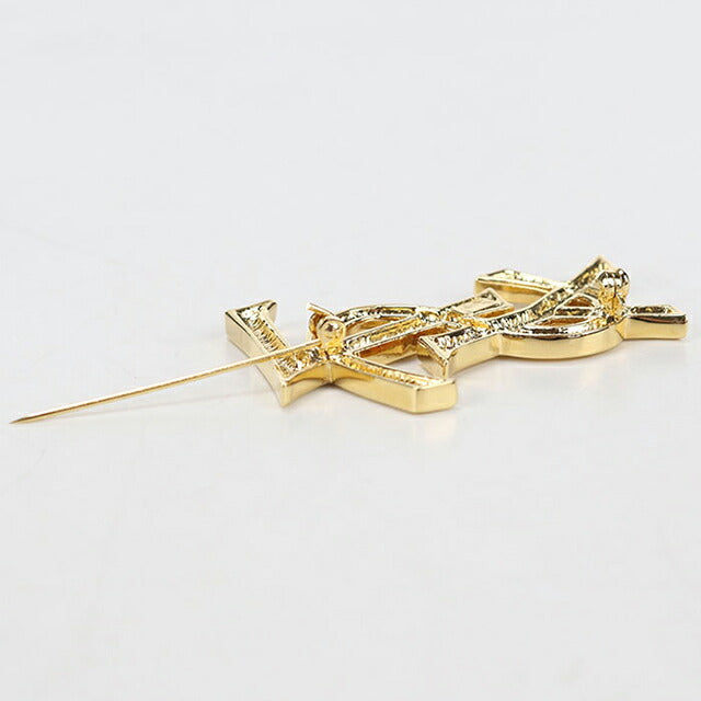 Yves Saint Laurent ゴールド ブローチ SAINT LAURENT サンローラン ブローチ アクセサリー オピウムYSL