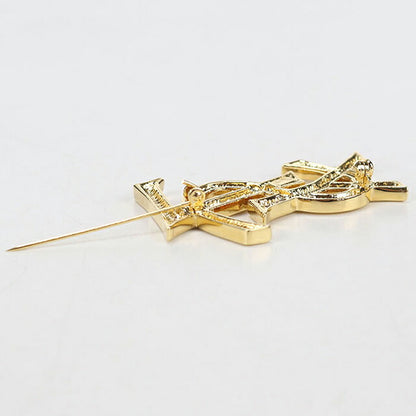 二手 Saint Laurent 胸针女装品牌 SAINT LAURENT Yves Saint Laurent 复古金色配饰 USDSL109595011