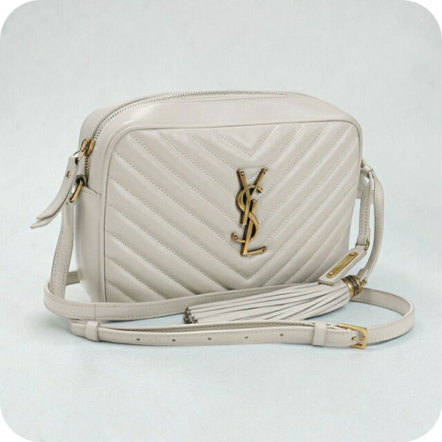 二手 Saint Laurent 斜挎单肩包 女士品牌 SAINT LAURENT Lou 相机包 皮革 574494 白色 USDSL110799011