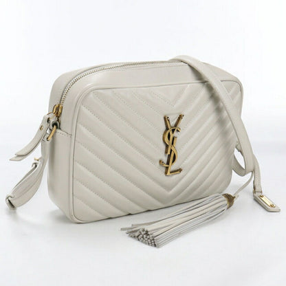 二手 Saint Laurent 斜挎单肩包 女士品牌 SAINT LAURENT Lou 相机包 皮革 574494 白色 USDSL110799011