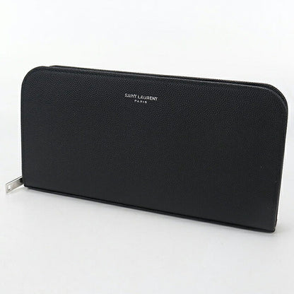 Used Saint Laurent long wallet round zipper men&