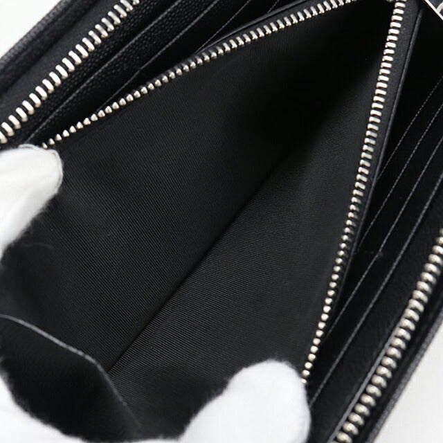 Used Saint Laurent long wallet round zipper men&