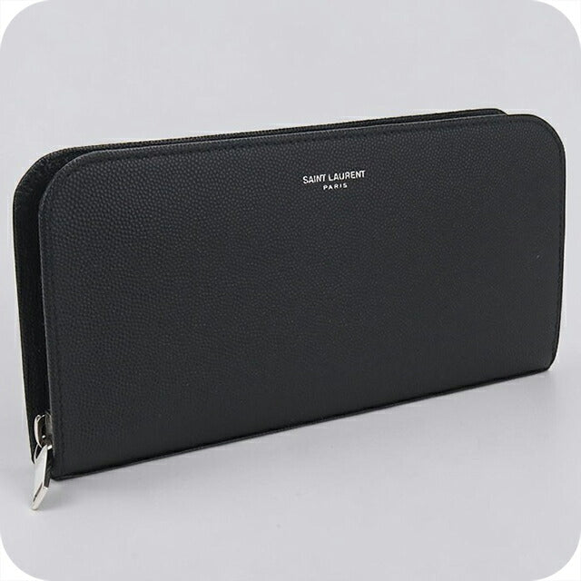 中古 サンローラン 長財布ラウンドファスナー メンズ ブランド SAINT LAURENT 534290 ブラック USDSL111153011