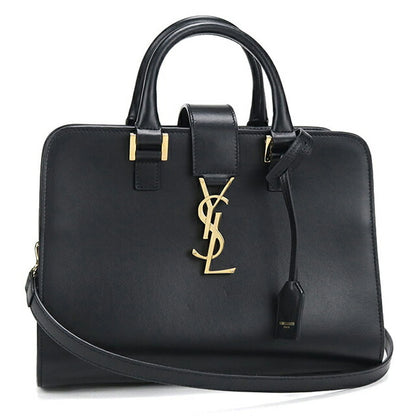 中古 サンローラン ハンドバッグ レディース ブランド SAINT LAURENT ベイビーカバス 2WAY レザー 568853 ブラック USDSL111246011
