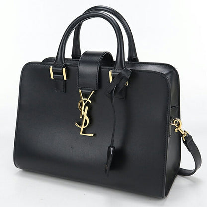 中古 サンローラン ハンドバッグ レディース ブランド SAINT LAURENT ベイビーカバス 2WAY レザー 568853 ブラック USDSL111246011