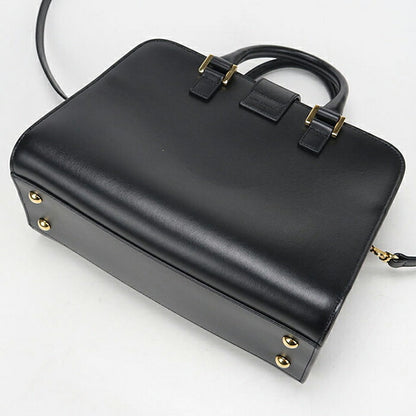 中古 サンローラン ハンドバッグ レディース ブランド SAINT LAURENT ベイビーカバス 2WAY レザー 568853 ブラック USDSL111246011