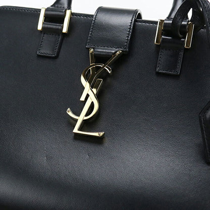 中古 サンローラン ハンドバッグ レディース ブランド SAINT LAURENT ベイビーカバス 2WAY レザー 568853 ブラック USDSL111246011
