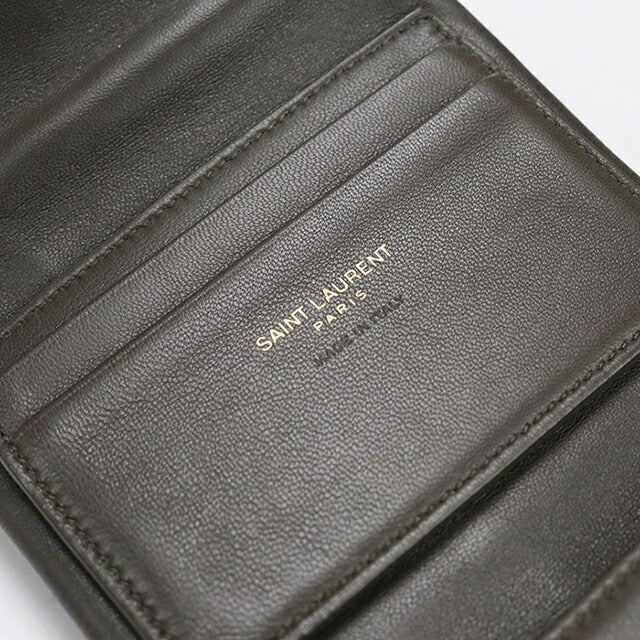 ヴィンテージ品 YSL グレー 三つ折り財布 グレー 【公式通販】