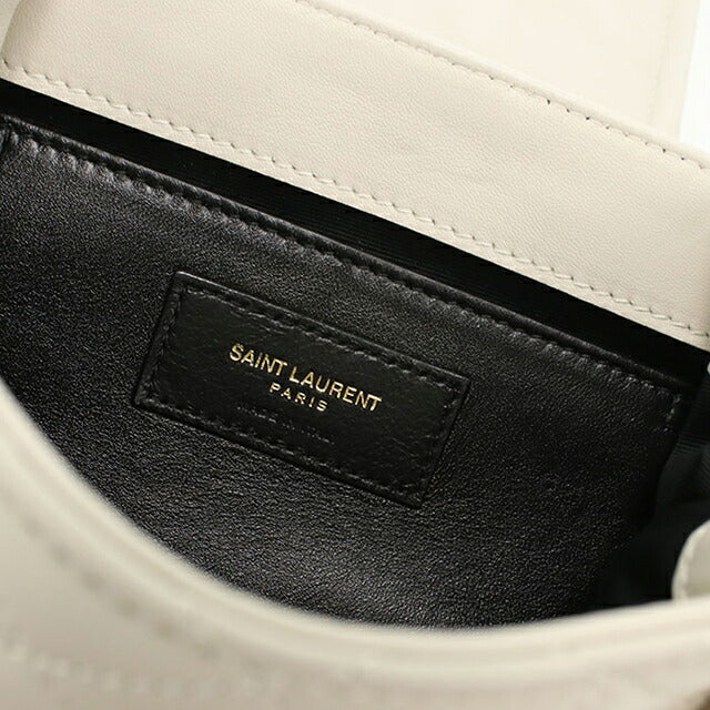 中古 サンローラン ショルダーバッグ レディース ブランド SAINT LAURENT YSLモノグラム ノリータ ミニ 672738 ホワイト USDSL111527011