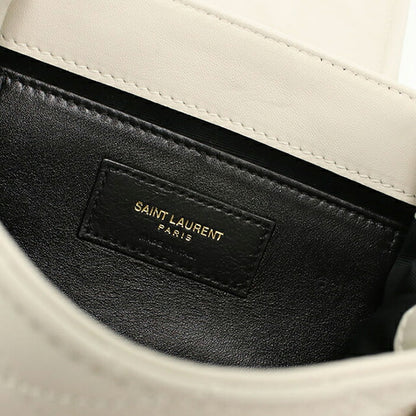 中古 サンローラン ショルダーバッグ レディース ブランド SAINT LAURENT YSLモノグラム ノリータ ミニ 672738 ホワイト USDSL111527011