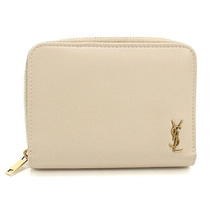 中古 サンローラン 二つ折り財布 二折財布 レディース ブランド SAINT LAURENT 635263 ベージュ USDSL111606011
