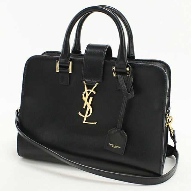 中古 サンローラン ハンドバッグ レディース ブランド SAINT LAURENT ベイビーカバス 2WAY 568853 ブラック USDSL111801011
