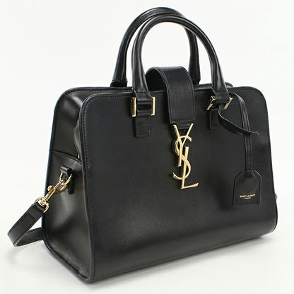 中古 サンローラン ハンドバッグ レディース ブランド SAINT LAURENT ベイビーカバス 2WAY 568853 ブラック USDSL111801011
