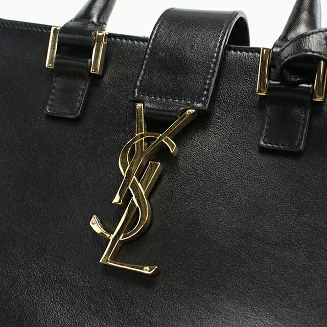 中古 サンローラン ハンドバッグ レディース ブランド SAINT LAURENT ベイビーカバス 2WAY 568853 ブラック USDSL111801011
