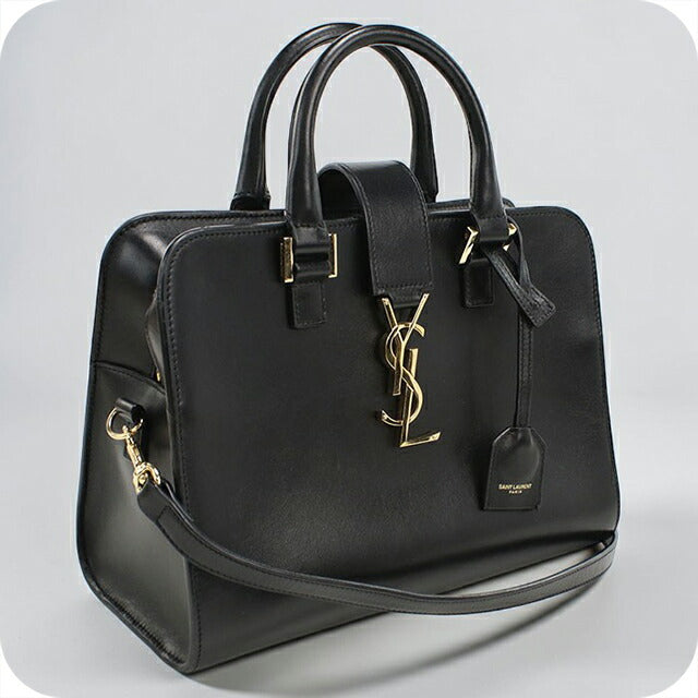 中古 サンローラン ハンドバッグ レディース ブランド SAINT LAURENT ベイビーカバス 2WAY 568853 ブラック USDSL111801011
