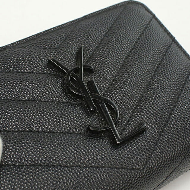 中古 サンローラン 二つ折り財布 二折財布 レディース ブランド SAINT LAURENT モノグラム　コンパクト ジップアラウンドウォレット 403723 USDSL112042011