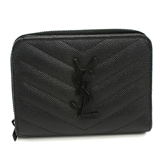 中古 サンローラン 二つ折り財布 二折財布 レディース ブランド SAINT LAURENT モノグラム　コンパクト ジップアラウンドウォレット 403723 USDSL112042011
