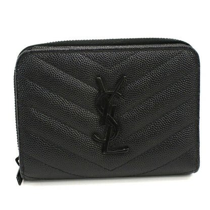 中古 サンローラン 二つ折り財布 二折財布 レディース ブランド SAINT LAURENT モノグラム　コンパクト ジップアラウンドウォレット 403723 USDSL112042011