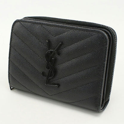 中古 サンローラン 二つ折り財布 二折財布 レディース ブランド SAINT LAURENT モノグラム　コンパクト ジップアラウンドウォレット 403723 USDSL112042011