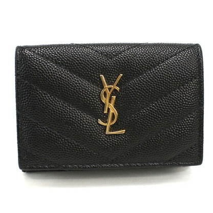 中古 サンローラン 三つ折り財布 三折財布 レディース ブランド SAINT LAURENT YSLモノグラム オリガミ　タイニーウォレット 668274 USDSL112055011