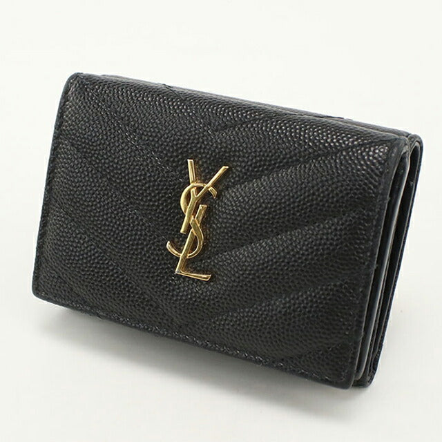 中古 サンローラン 三つ折り財布 三折財布 レディース ブランド SAINT LAURENT YSLモノグラム オリガミ　タイニーウォレット 668274 USDSL112055011