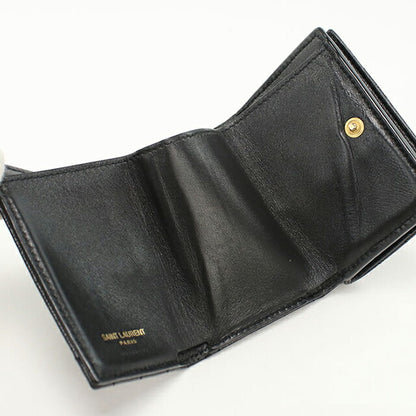 中古 サンローラン 三つ折り財布 三折財布 レディース ブランド SAINT LAURENT YSLモノグラム オリガミ　タイニーウォレット 668274 USDSL112055011