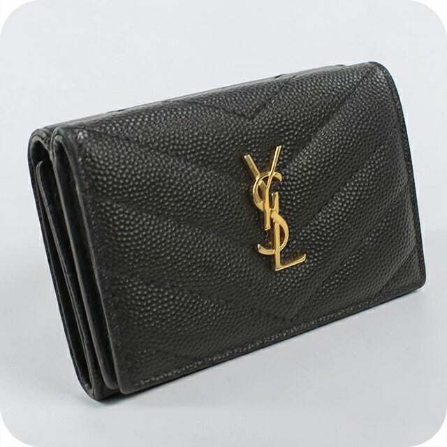 中古 サンローラン 三つ折り財布 三折財布 レディース ブランド SAINT LAURENT YSLモノグラム オリガミ　タイニーウォレット 668274 USDSL112055011
