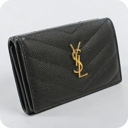 中古 サンローラン 三つ折り財布 三折財布 レディース ブランド SAINT LAURENT YSLモノグラム オリガミ　タイニーウォレット 668274 USDSL112055011