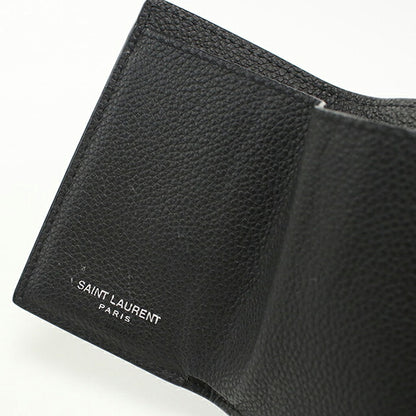中古 サンローラン 三つ折り財布 三折財布 レディース ブランド SAINT LAURENT YSLロゴ オリガミタイニーウォレット 669959 ブラック USDSL112057011