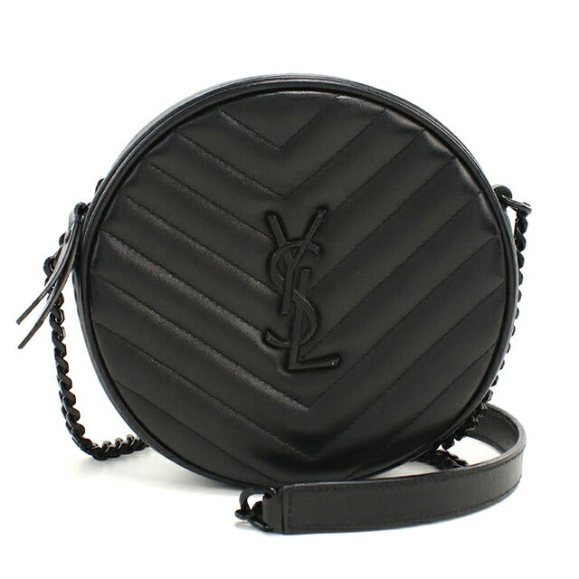 中古 サンローラン ショルダーバッグ レディース ブランド SAINT LAURENT ヴィニル チェーン 610436 ブラック USDSL112307011