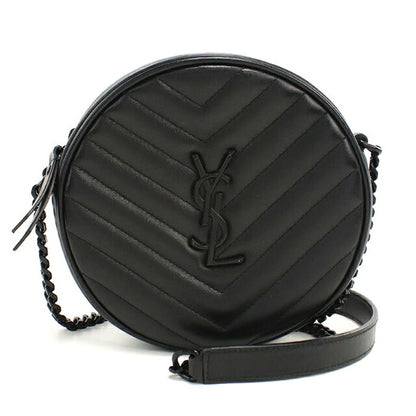 中古 サンローラン ショルダーバッグ レディース ブランド SAINT LAURENT ヴィニル チェーン 610436 ブラック USDSL112307011