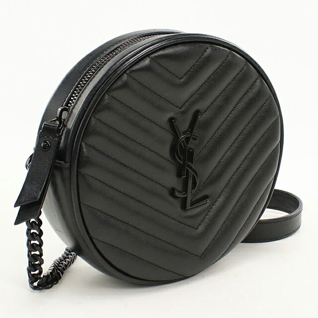 中古 サンローラン ショルダーバッグ レディース ブランド SAINT LAURENT ヴィニル チェーン 610436 ブラック USDSL112307011