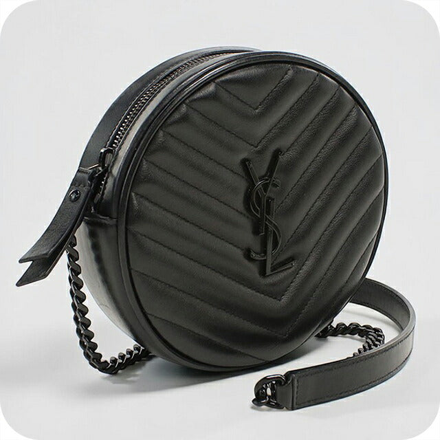 中古 サンローラン ショルダーバッグ レディース ブランド SAINT LAURENT ヴィニル チェーン 610436 ブラック USDSL112307011