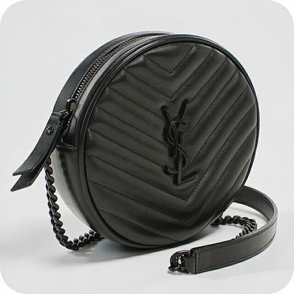 中古 サンローラン ショルダーバッグ レディース ブランド SAINT LAURENT ヴィニル チェーン 610436 ブラック USDSL112307011