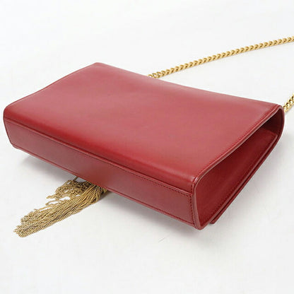 中古 サンローラン ショルダーバッグ レディース ブランド SAINT LAURENT ケイト タッセル ミディアム 354119 レッド USDSL112346011