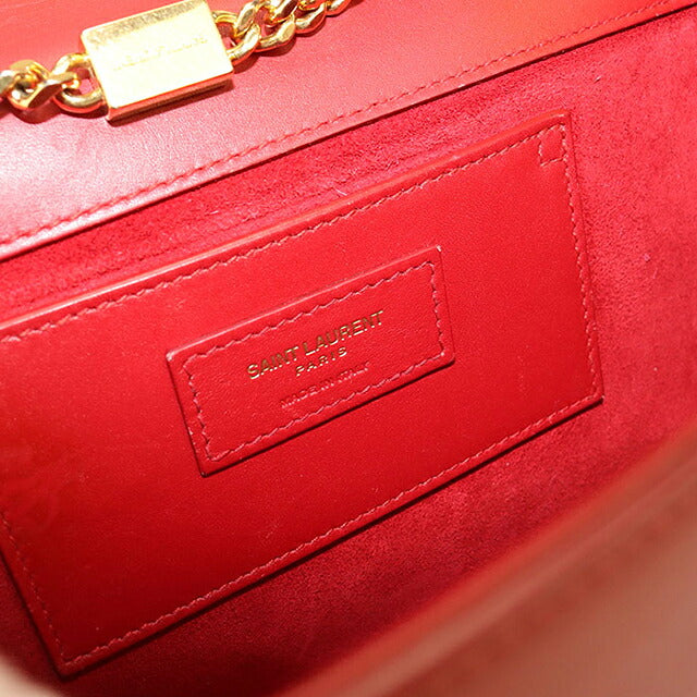 中古 サンローラン ショルダーバッグ レディース ブランド SAINT LAURENT ケイト タッセル ミディアム 354119 レッド USDSL112346011
