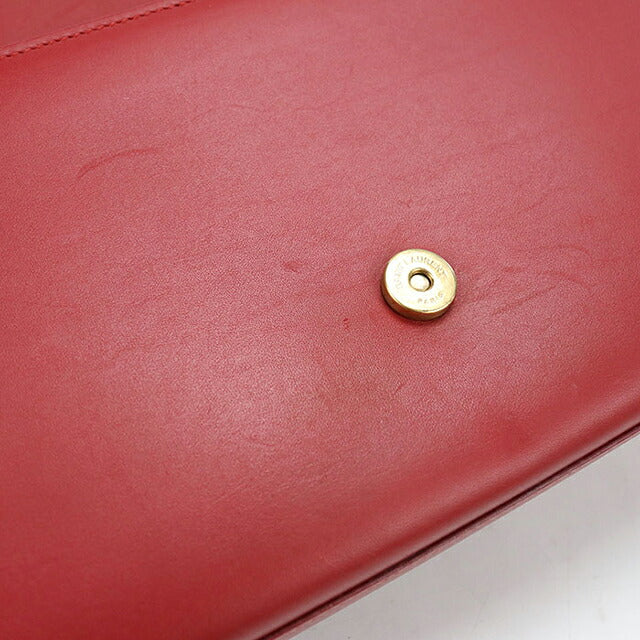 中古 サンローラン ショルダーバッグ レディース ブランド SAINT LAURENT ケイト タッセル ミディアム 354119 レッド USDSL112346011