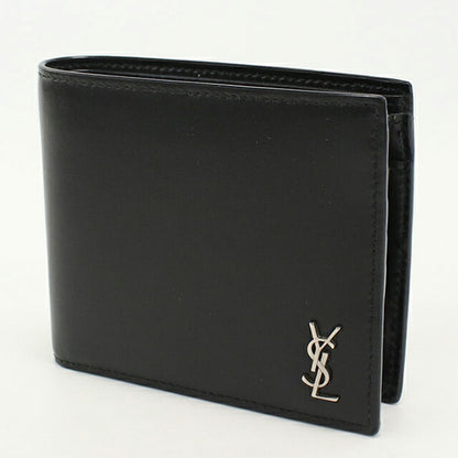 中古 サンローラン 二つ折り財布 二折財布 メンズ ブランド SAINT LAURENT タイニーカサンドラEW コインパース付きウォレット 610193 USDSL112707011