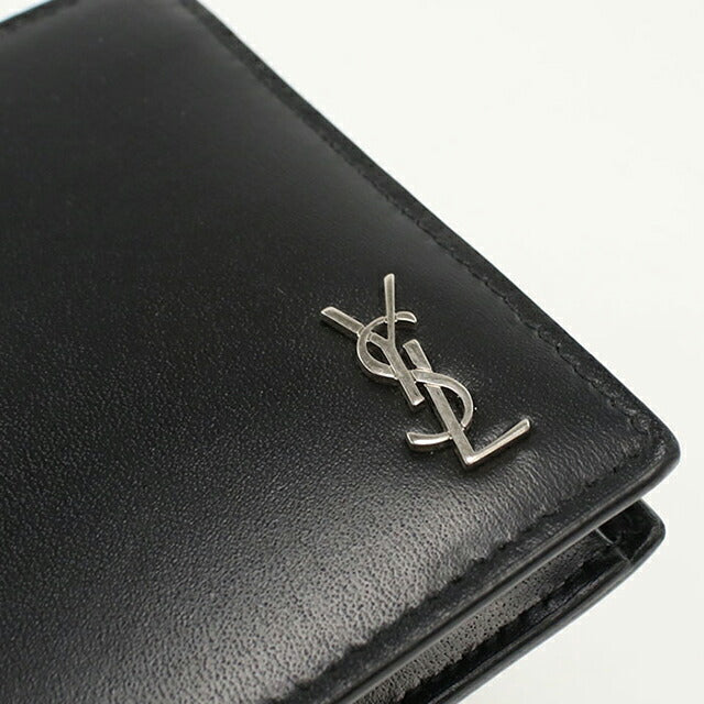 中古 サンローラン 二つ折り財布 二折財布 メンズ ブランド SAINT LAURENT タイニーカサンドラEW コインパース付きウォレット 610193 USDSL112707011