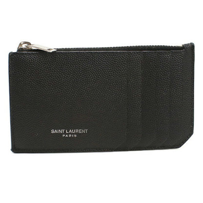 中古 サンローラン コインケース レディース ブランド SAINT LAURENT フラグメント ジップポーチ 609362 ブラック USDSL113165011